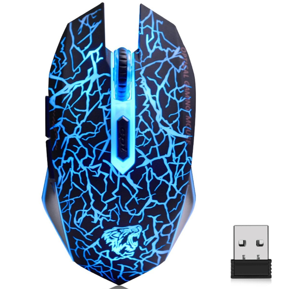 TENMOS Wireless Gaming Mouse Rechargeable Silent Colorful LED Optical ...