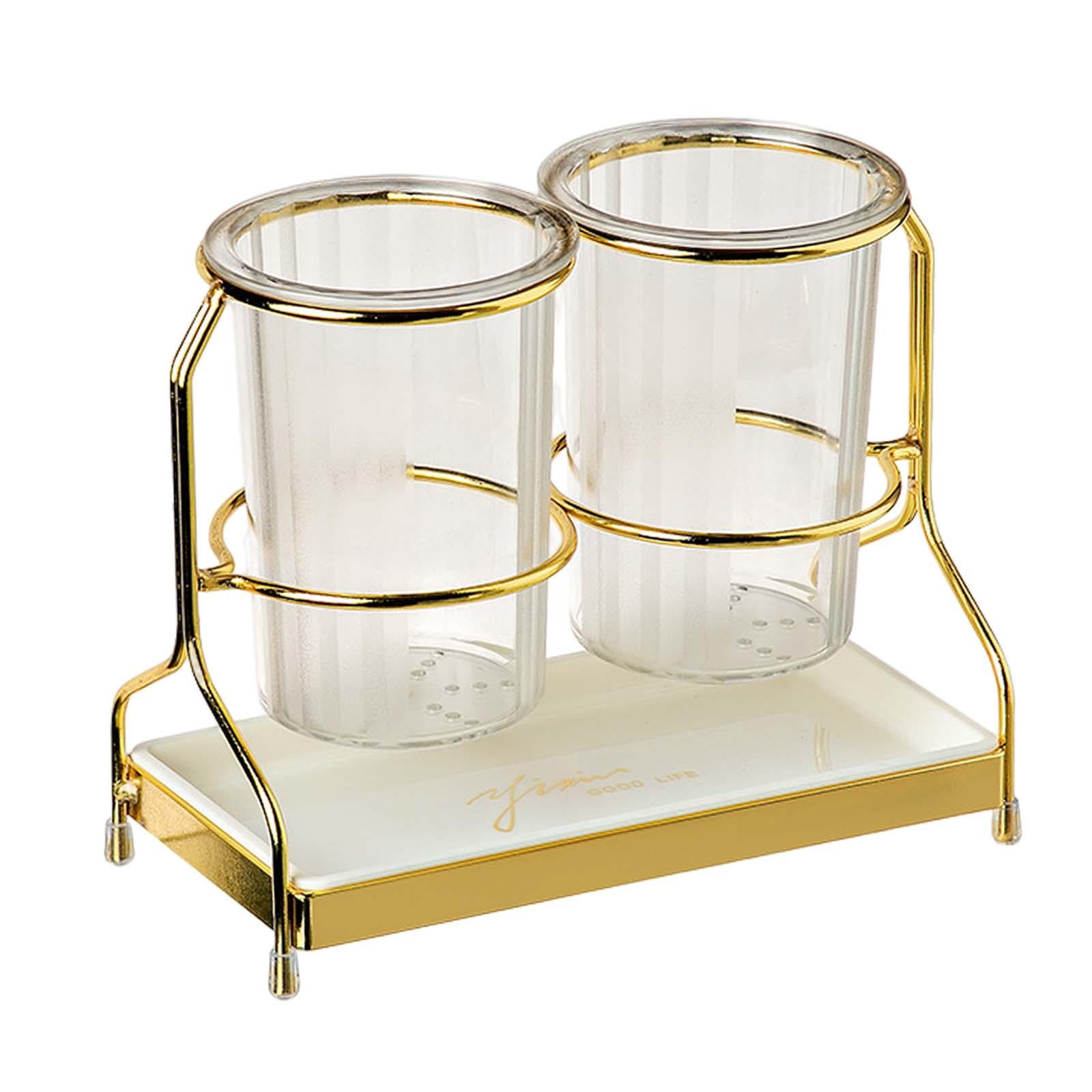 Fiocias Kitchen Utensil Holder Handy Utensil Pot 2 Cup Utensil Organizer Cooking Utensil Clear
