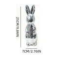 thumbnail image 3 of SLYNSHome Bunny Easter Decorations,Disco Rabbit Sculptures Mosaic Glass Rabbit Table Centerpieces Spring Tabletop & Shelf Decor, 3 of 7