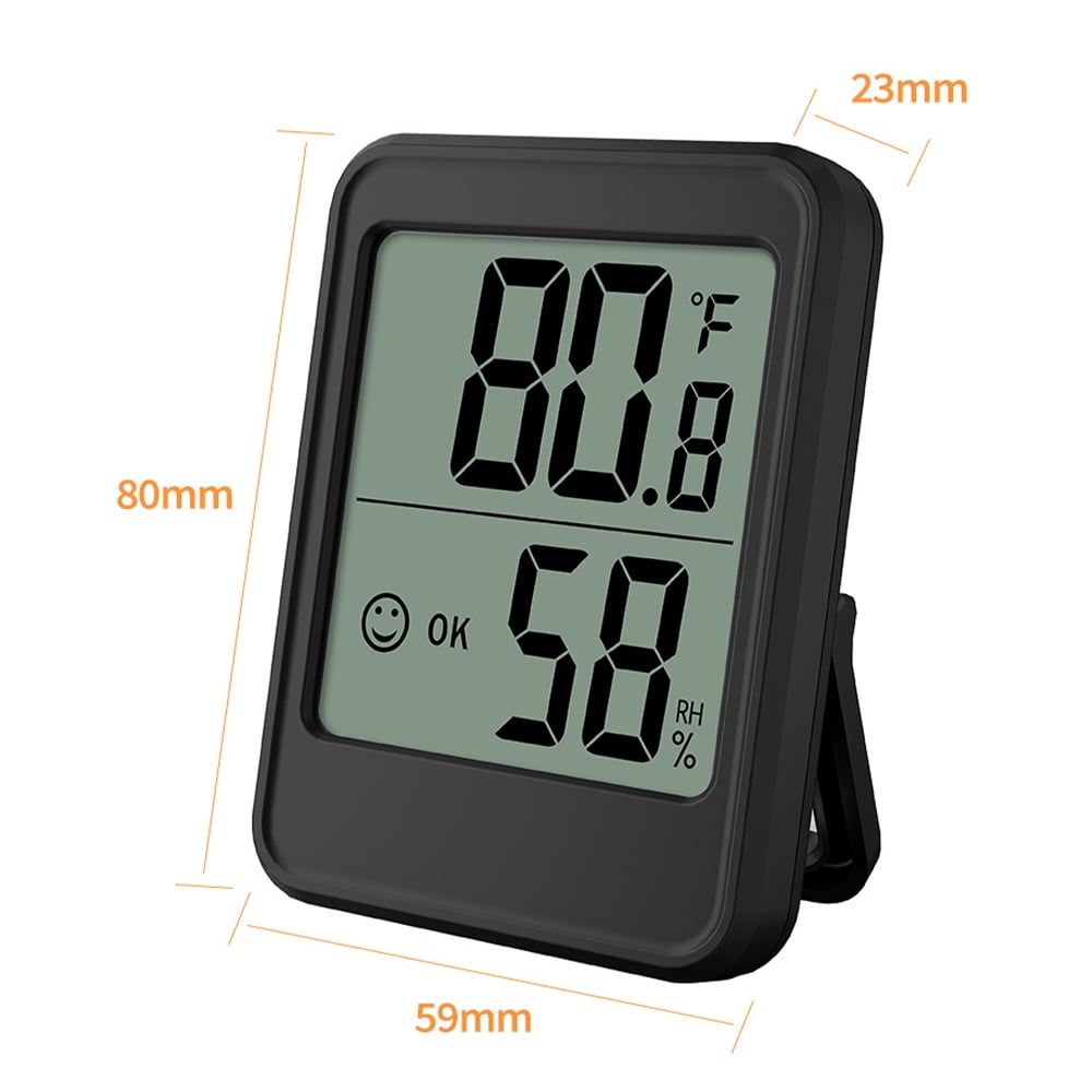 Indoor Thermometers Hygrometer Digital Room Thermometer and Humidity Gauge  with Clock Humidity Temperature, 5s Fast Refresh, Backlight & ℃/℉ Function