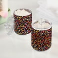 thumbnail image 2 of Yayeee 2 Pack Qtip Holder Bathroom Cotton Swab Canister with Lid Clear Dispenser Set, Small Colorful Flower, 2 of 6