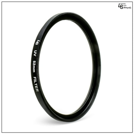 52mm Pro Series Ultraviolet Ray UV Light Protection Low Profile Filter for Canon and Nikon Camera Lenses by Loadstone Studio