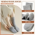 thumbnail image 4 of NANAhuang Merino Wool Socks for Women 5 Pairs Warm Winter Hiking Thick Thermal Cozy Boot Work Soft Ladies Crew Socks, 4 of 6