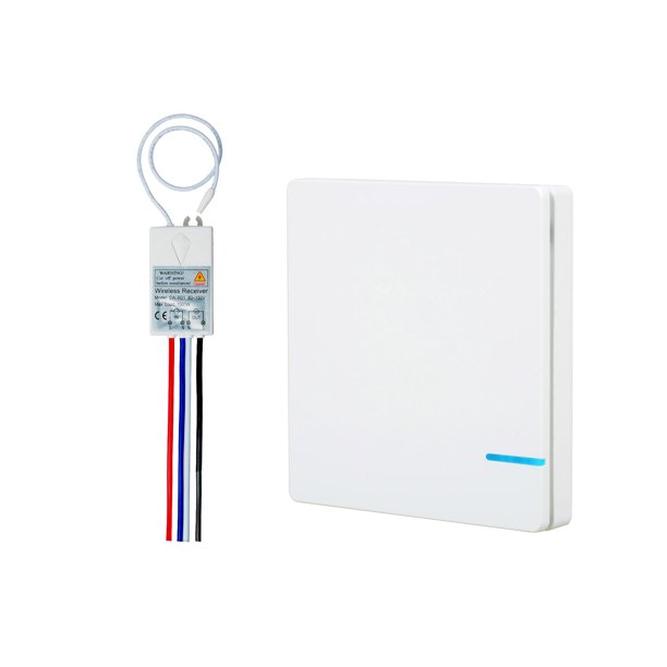 Greencycle 1 Gang Wireless Light Switch And 110v Receiver Kit Outdoor 1600 Ft Indoors 130 Ft Remote Control Ceiling Lamp Led Bulb Fan Ip54 Waterproof