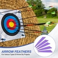 thumbnail image 4 of Uxcell Arrows Vanes, 100 Pack 1.65 Inch Arrow Fletching Archery Arrow Feather Shield Fletch for DIY Target Shooting, Yellow 2.5 in  Purple, 4 of 5