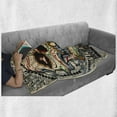 thumbnail image 6 of Sugar Skull Soft Flannel Fleece Throw Blanket, Sugar Killer Calaveras Framework Day of the Dead Vintage Gothic Design Print, Cozy Plush for Indoor and Outdoor Use, 70" x 90", Multicolor, by Ambesonne, 6 of 6