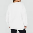 thumbnail image 4 of Qwertyu Crew Neck Sweatshirts Women Long Sleeves Casual Shirts Color Round Neck Sweatshirt Crewneck Pullover Tunic Tops Fall Winter Clothes White M, 4 of 4