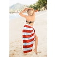 thumbnail image 4 of HAPPY BAY Women's Summer Pareos Beach Swim 4th of July Cover Ups Swimsuit Beachwear Sarong Vacation Swimwear Wraps Coverups for Women One Size American Flag, Red, 4 of 6