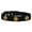 Black, variant on Happy Face Widget Genuine Leather Dog Collar Black 14