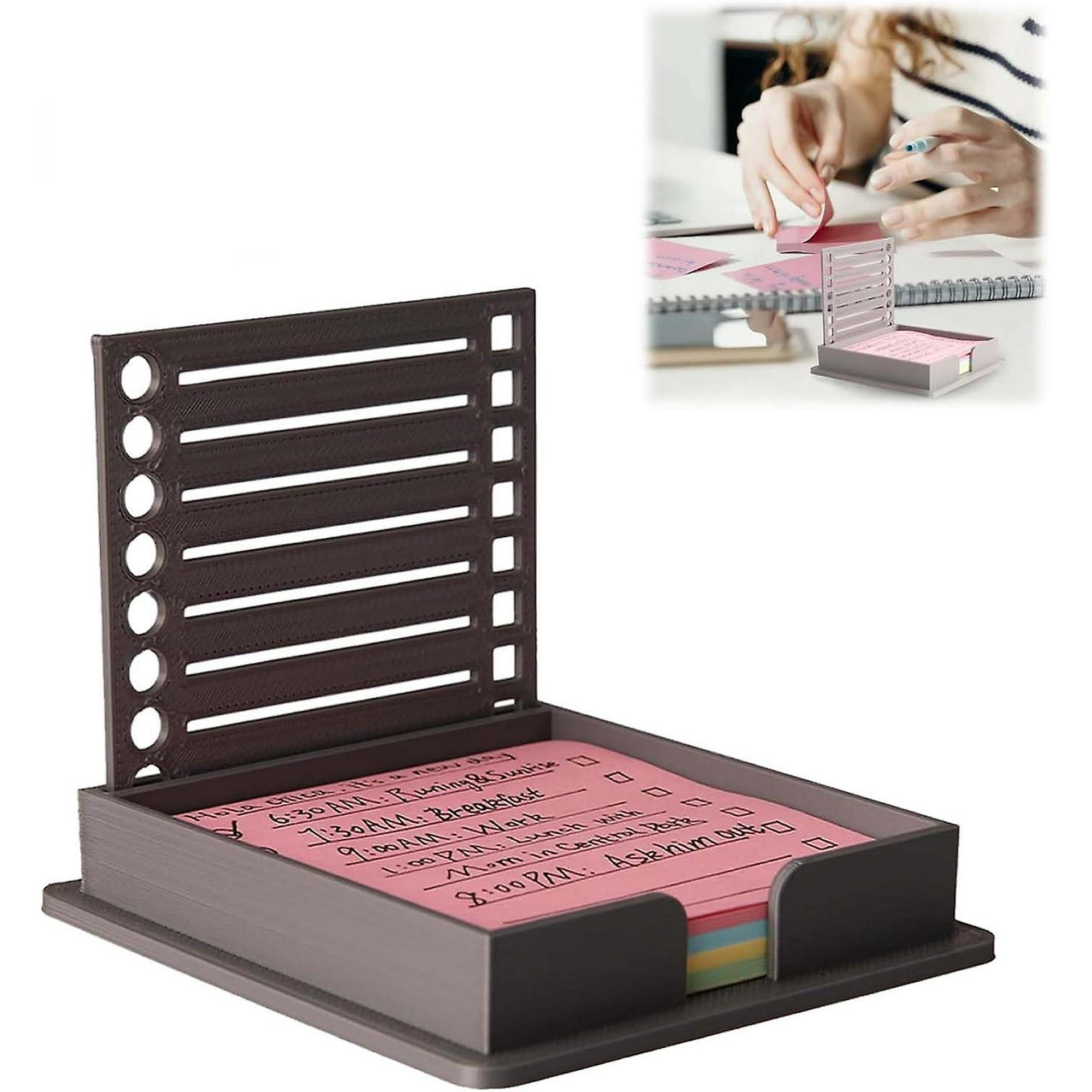 Sticky Note Holder with Stencil Sticky Note Dispenser Compatible with Post It Note Post It Note Organizer for 3x3 Self Sticky Note Pads Walmart