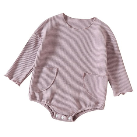 

Pimfylm Toddler Bodysuits Cute Long Sleeve Girls Boys Bodysuits Purple 70