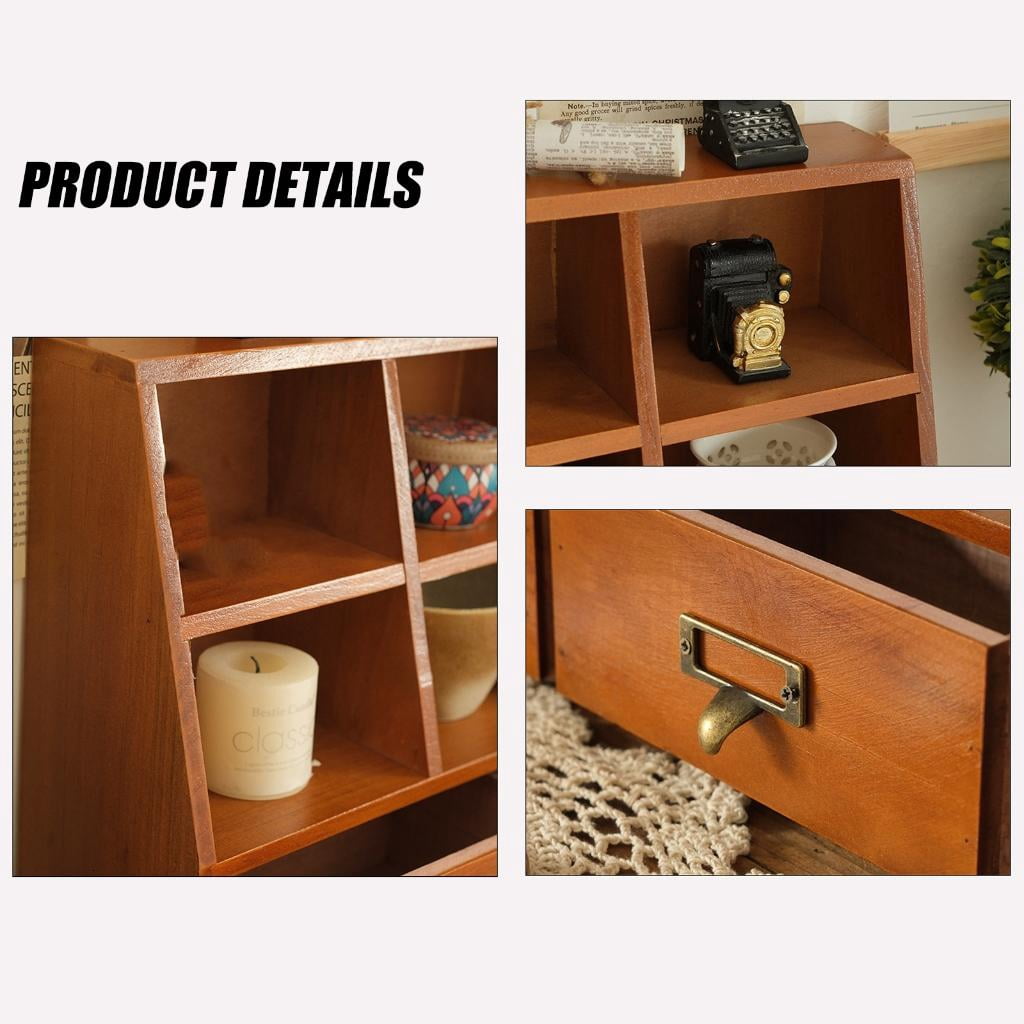 Multifunctional Drawer Organizers 6 Open Compartments 2 Bottom Storage