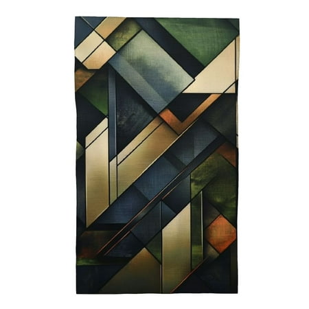 

FUMJ Geometric Abstract Art 1pc Kitchen Towel for Bathroom Hotel Gym and Spa Ultrafine Fibers Soft Absorbent 27.5x16in