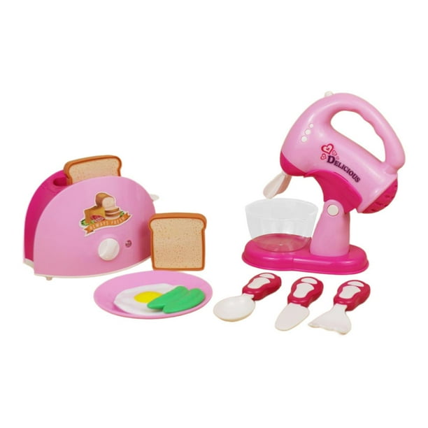 Juguetes de cocina, accesorios de cocina, juguetes educativos para el desarrollo, juego de roles rosa