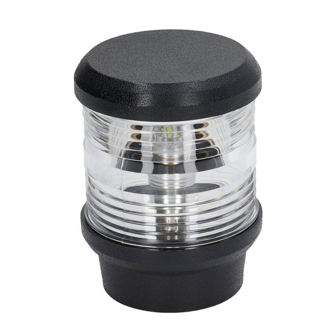 Risegun Luz Redonda Para Barco, Luz Blanca De Ancla De Popa De Navegación Marina LED De 360 grados, Visibilidad Impermeable De 2NM 10‑24V