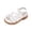 a-32White311, variant on FINALGANG Little Girls Adjustable Ankle Strap Rhinestone Floral Multi Thin Strap Open Toe Sandals Thick Flat Sole Summer Casual Princess Sandals Classic Shoes 5-5.5 Years