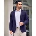 thumbnail image 3 of COOFANDY Mens Casual Blazer One Button Lightweight Knit Suit Jacket Slim Fit Notch Lapel Sport Coat, 3 of 6