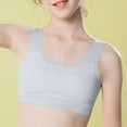 thumbnail image 2 of TAIAOJING Kids Crop Tops Bra Girls Seamless Sports Bra Training Solid Color Bra Camisole Style Lightweight Seamless Kids Relaxed Fit 10-13, 2 of 4
