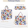 thumbnail image 6 of FORMRS Womens Corduroy Tote Bag Crossbody Shoulder Purse Handbag with Detachable Strap, Watercolor Flowers Pattern, 6 of 7