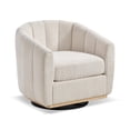 thumbnail image 7 of Modern Swivel Accent Chair,Boucle Swivel Barrel Chair with Wide Curved Backrest,Upholstered Club Armchair for Living Room,Bed Room,Office,Ivory, 7 of 7