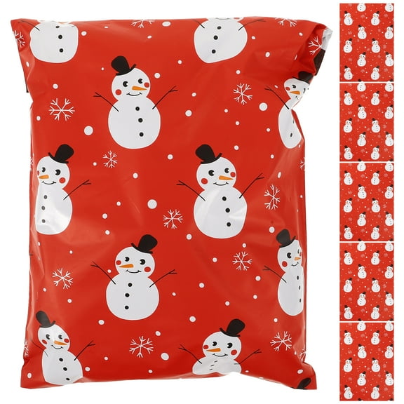 DiMaddie 100pcs Mailing Envelopes Self-adhesive Shipping Bags Printed Express Shipping Bags for Christmas