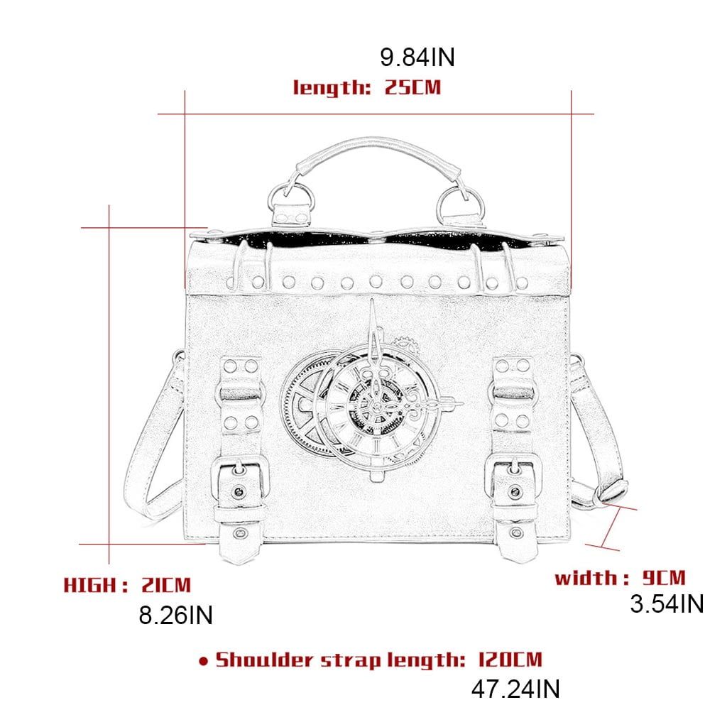 Necvior Steampunk Gear Crossbody Bags Retro Messenger Bags Gothic Shoulder Handbags Satchel Phone Pouch for Women Ladies