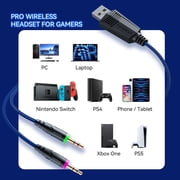 Gaming Headset for PS5,PS5Pro,PS4,Xbox Series X,Xbox Series S/One PC 272g Headset with Clear Mic Upgraded Wired Gaming Headphones with with 3.5mm Jack &LED Light Soft Memory Earmuffs Gamer Gifts