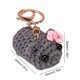 thumbnail image 5 of Llavero Hecho A Mano Hámster Triste Muñeca Tejida Ganchillo Animal Accesorios Divertidos para Bolso, 5 of 9
