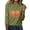 Army Green, variant on Womens Fall 3/4 Sleeve Shirt, Glitter Pumpkin Graphic Maple Leaf Sleeve Crewneck Top Casual Halloween Thanksgiving Blouse Tee