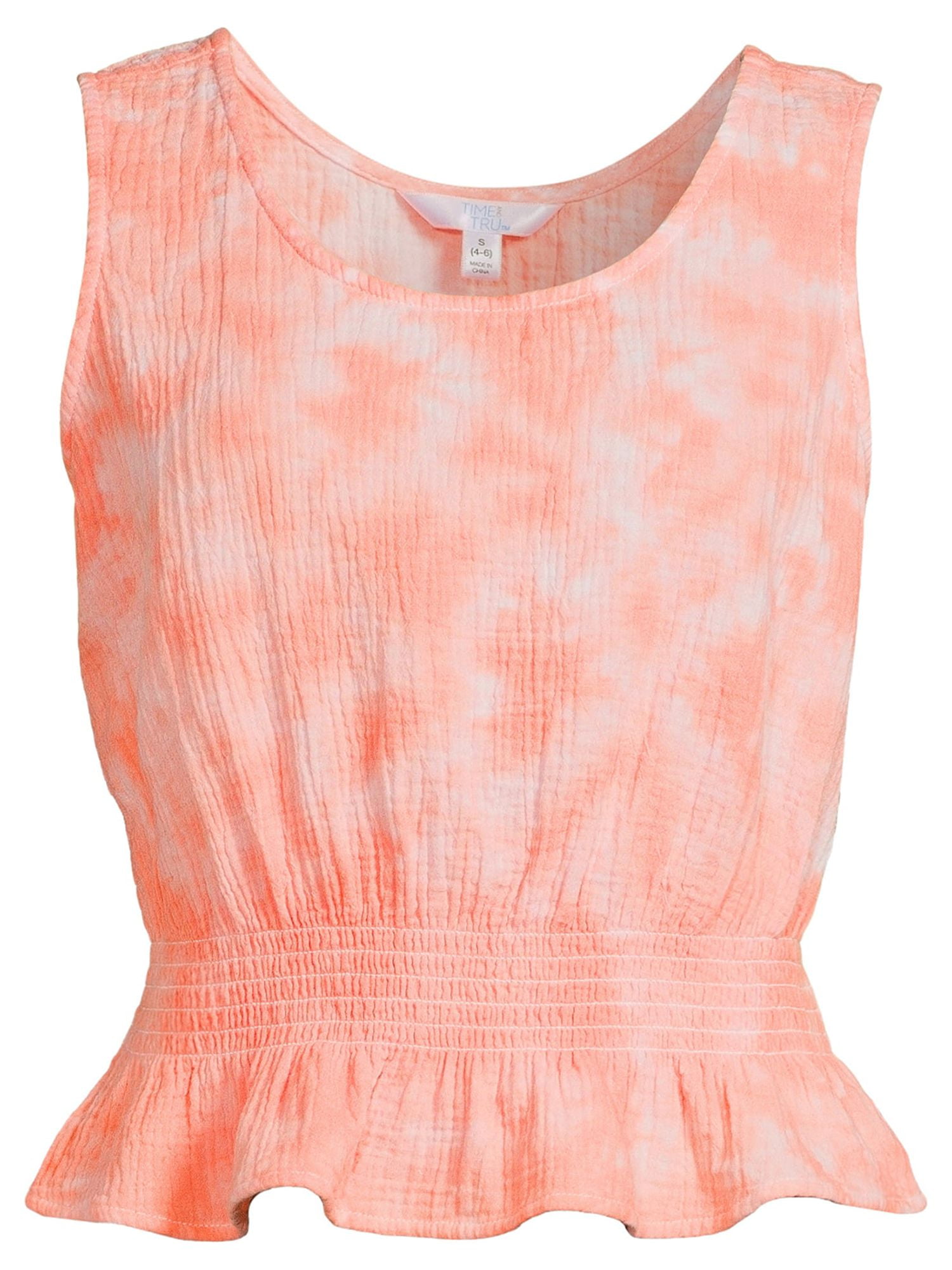 Time And Tru Women's Coordinating Peplum Waist Tank Top