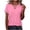 Pink, variant on Summer Tops for Women Crossover V Neck Comfy Fitted Casual Loose Plain Top Tees Tshirts