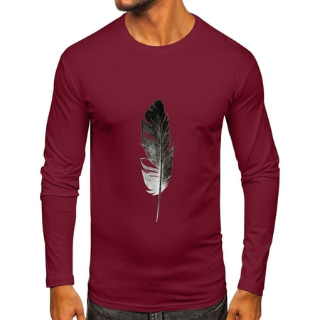 

Qufokar Men Graphic T Shirts Cotton Blend Long Sleeve Men Casual Autumn Winter Long Sleeve O Neck Shirt Printed Tee Shirt Top Blouse Short Sleeve Scrub Jackets