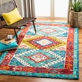 thumbnail image 2 of SAFAVIEH Aspen Camillo Geometric Area Rug, Blue/Rust, 5' x 8', 2 of 8