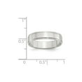 thumbnail image 2 of White Sterling Silver Ring Band Wedding Ridged Standard Flat, 2 of 2