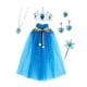 thumbnail image 4 of Suministros para fiesta de disfraces de princesas para niñas, 7 capas de tul con lentejuelas para niñas pequeñas Azul, 4 of 9