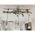 thumbnail image 4 of FSLiving H-type Pendant Light Fixture White E26 Ceramic Base with Brown Twisted Cord Mini Retro Design for Entryway Dorm Loft Corridor Living Room, Customizable (No Bulb, No Ceiling Track) - 1 Light, 4 of 7