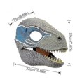thumbnail image 3 of Máscara de dinosaurio LIUYMXG casco juguetes Jurassic World con mandíbula móvil Velociraptor tiranosaurio Rex, 3 of 5
