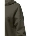thumbnail image 5 of A2Y Women's Relax Fit Long Sleeve Kangaroo Pockets Hoodie Sweatshirts Dark Olive 1XL, 5 of 6