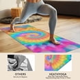 thumbnail image 4 of Colorful Tie Dye Mandala Pattern Hot Yoga Mat Towel Non Slip for Hot Yoga - Quick-Drying Yoga Mat Cover with 4 Corner Pockets with Travel Bag - Hot Yoga Towel Non Slip 74"x26", 4 of 6