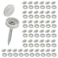 thumbnail image 1 of Uxcell 200-Pack Tapas de Tornillo de Plástico con Bisagra, Tornillos de Persiana de 4 mm con Tapas, Tapas de Tornillo Plegables, Cubierta de Tornillo Flip [Gris Claro], 1 of 1