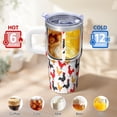 thumbnail image 6 of 20oz Chicken Decor Tumbler with Handle Insulated Travel Mug Cute Birthday Christmas Gift for Chicken Lovers Women Men Cup Holder Friendly Easy to Clean Dishwasher Safe Hot Cold Beverages, 6 of 6