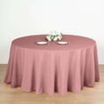 thumbnail image 2 of Efavormart Round Tablecloth, 132 Inch Stain & Wrinkle Resistant Washable Table Cloth, Decorative Polyester Fabric Table Cover for Banquet, Wedding, Dining- Dusty Rose, 2 of 10
