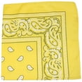 thumbnail image 1 of Lot de 50 Bandanas en Coton Daily Basic 22 x 22 à Imprimé Cachemire (Jaune), 1 of 2