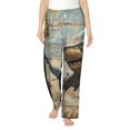 thumbnail image 2 of Picia Wood Grain Shark Womens Soft Woven Cotton Elastic Waistband Sleep Pajama Pant Lounge Sleep Pant With Pockets And Drawstring-X-Large, 2 of 9