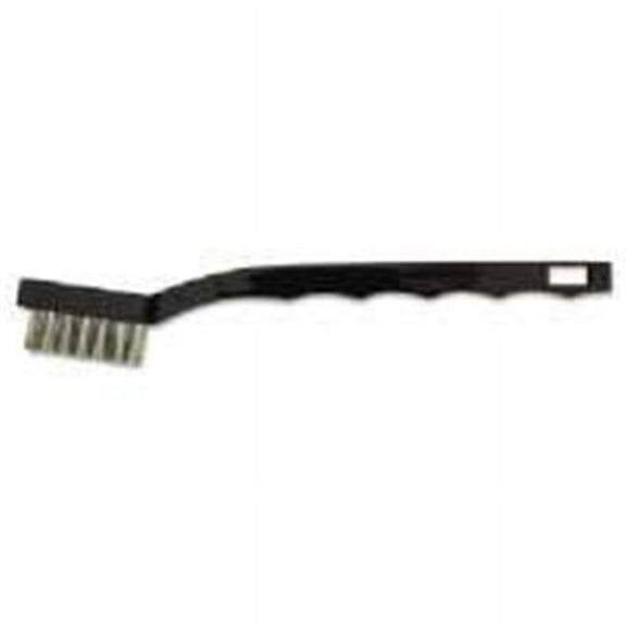Utility Brush, 3x7 Rows, Stainless Steel Bristles, Plastic Handle, Hand Tied