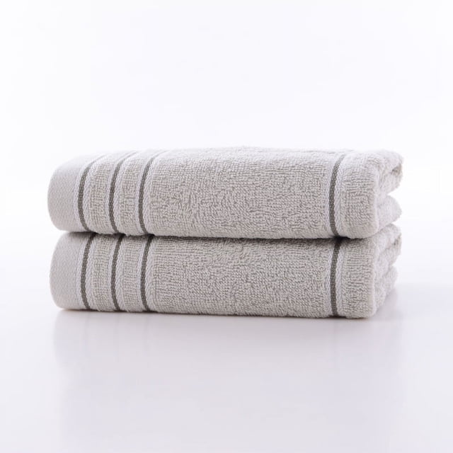 Zhuge 3 toallas de algodón puro, suaves y absorbentes, ideales para ducha, piscina, spa y gimnasio. Ideales para uso diario, 70 x 34 cm (gris).