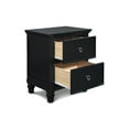 thumbnail image 3 of New Classic Furniture Tamarack Solid Wood 2-Drawer Nightstand in Black, 3 of 7