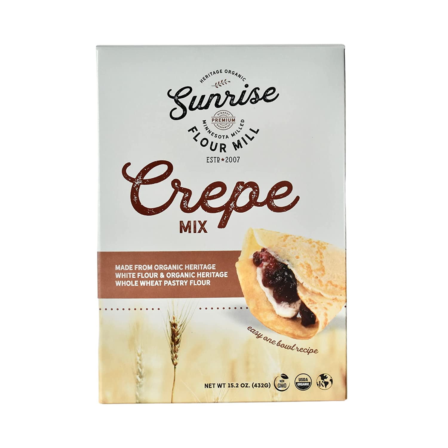 Sunrise Flour Mill USDA Organic Heritage Crepe Mix 15.2 oz