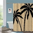 thumbnail image 4 of JOOCAR Palms Tree Matting Shower Curtain for Bathroom Decoration Fabric Shower Curtain set with 12 Hooks,72x72, 4 of 7