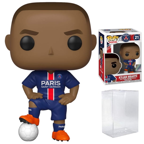POP! Sports Soccer Paris Saint Germain's, Kylian Mbappe #21 Action Figure (Bundled with Pop Box Protector to Protect Display Box) Funko -